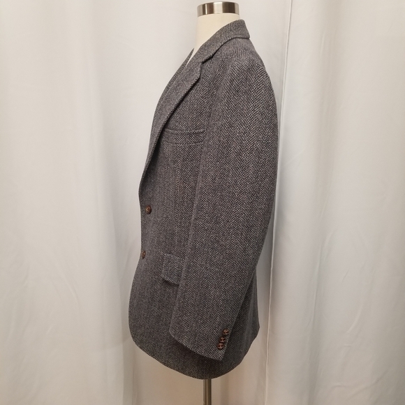 Vintage 60s Pendleton 100%Virgin Wool Blazer Tweed Sz 40 Long - Picture 6 of 10